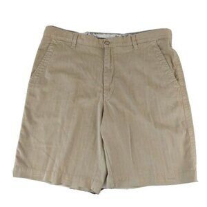 Tommy Bahama Men's Casual Flat Front Chino Shorts Size 40 Khaki Beige 9.5 Inseam